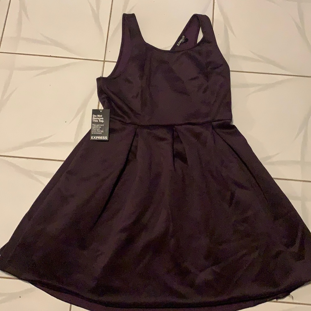 Dark purple cocktail dress